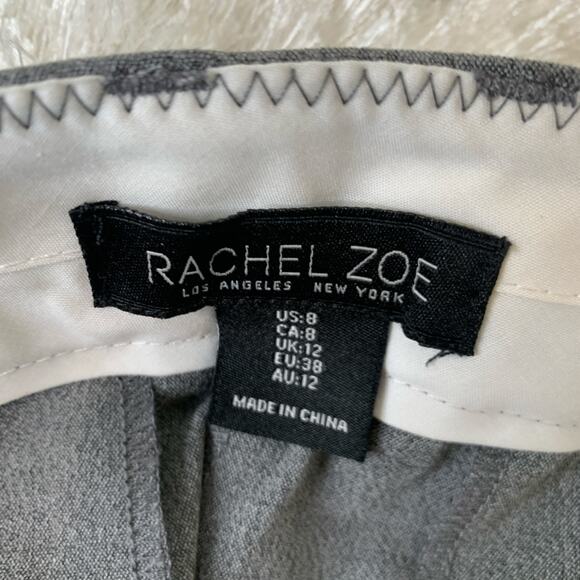 NWOT Gray Trousers Sz 8 Stretch Flat Front Rachel Zoe - Picture 6 of 6